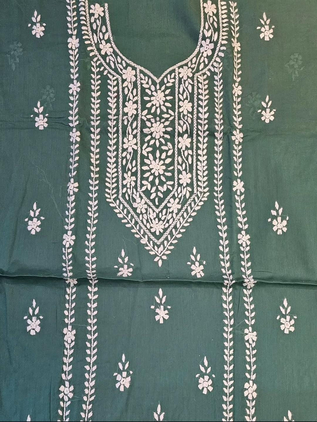 Sage Green Embroidered Unstitched 3-Piece Lawn Suit | Sheesha Gucchi